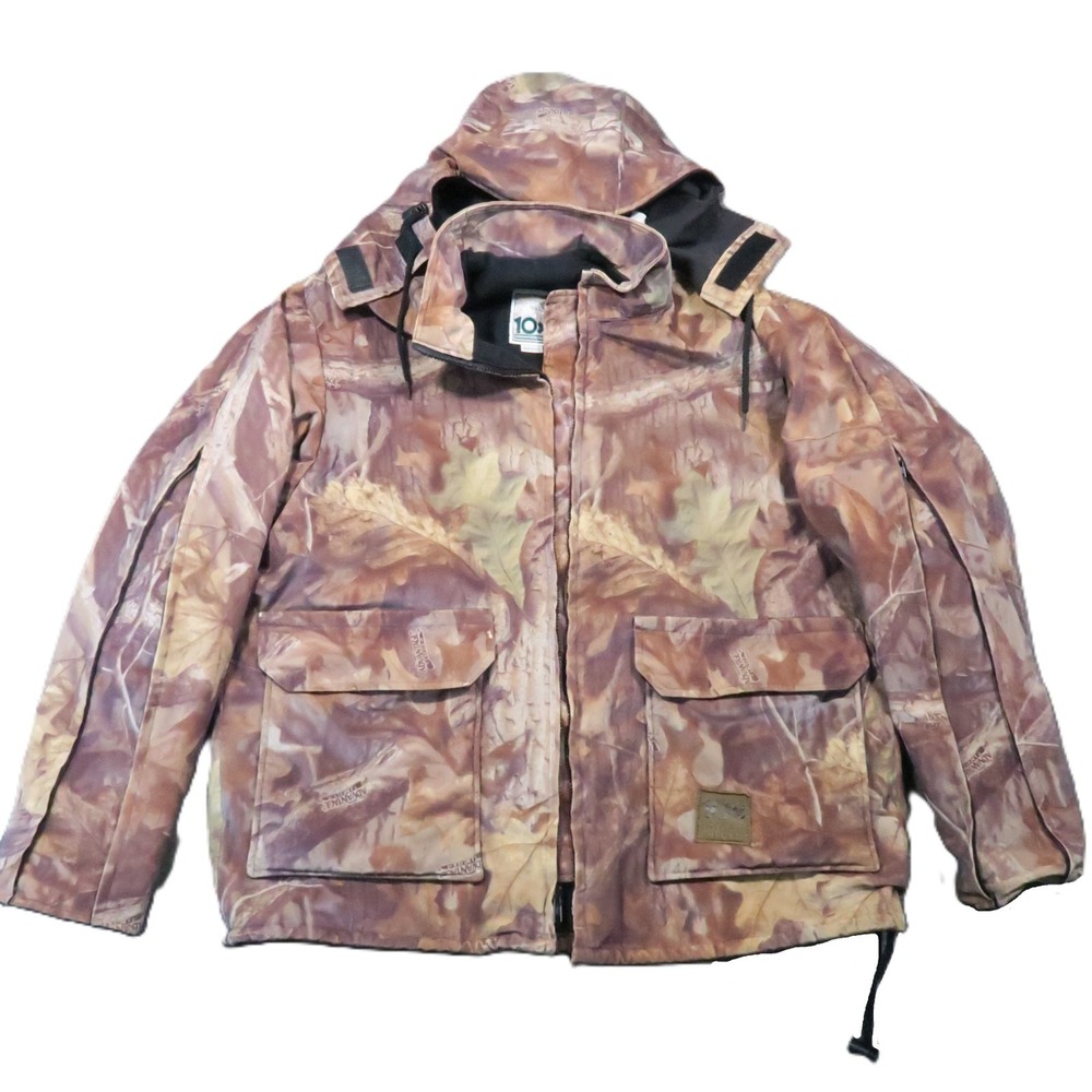 10x Advantage Timber Camo Hunting Jacket L Detachable Hood Field Coat Gorpcore
